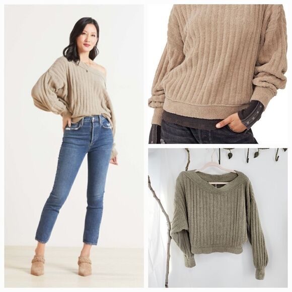Free people cabin fever pullover convertible sweater - Picture 1 of 16